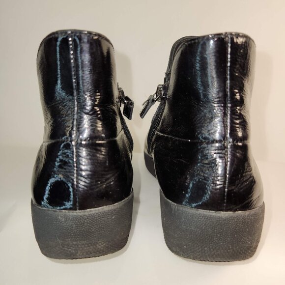 Fittlop Patent Leather ankle bootie Sz 7 Supercomfp - Picture 3 of 10